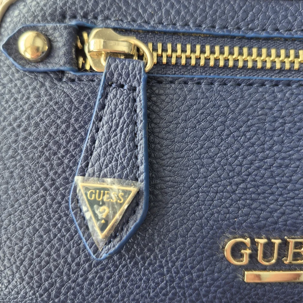 GUESS Blue and Cream Women's Wallet - Picture 2 of 12